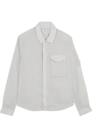 C.P. Company Homme, Chemises, Blanc, Taille: M Overshirt Élégant pour Homme