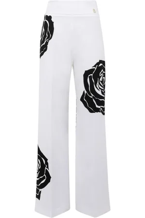 Blugirl Femme, Pantalons, Multicolore, Taille: 38 FR Haut en Coton Mélangé à la Mode