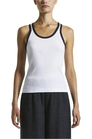 PESERICO SIGN Femme, Tops, Blanc, Taille: 40 FR Haut en jersey de coton côtelé bicolore