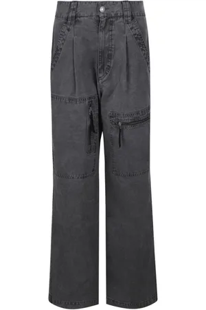 Isabel Marant Femme, Jeans, Noir, Taille: 36 FR Jean Cargo avec poches multiples