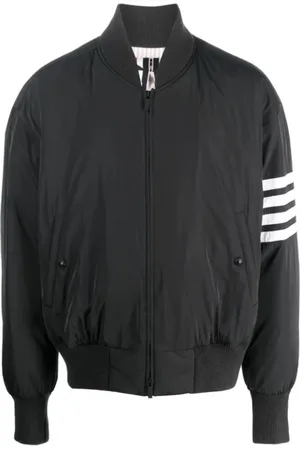 Thom Browne Homme, Vestes, Noir, Taille: L Oversized Knit Rib Blouson Jacket