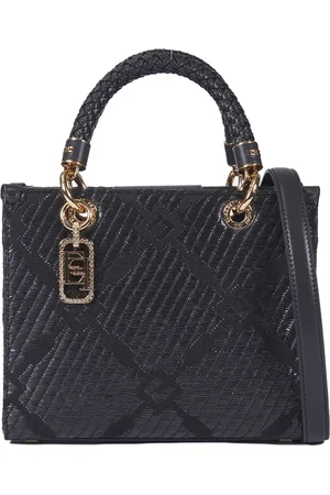 Elisabetta Franchi Femme, Sacs, Noir, Taille: ONE Size Sac fourre-tout jacquard noir élégant