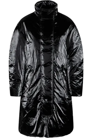 Isabel Marant Femme, Manteaux, Noir, Taille: 38 FR Manteau Rembourré Brillant Noir