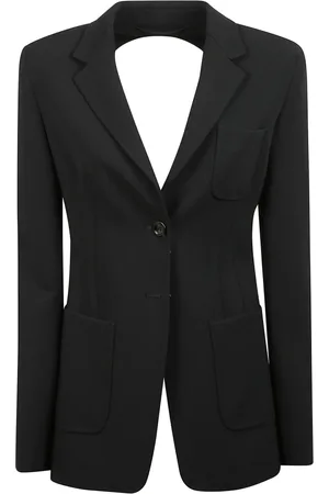 Max Mara Femme, Vestes, Noir, Taille: 40 FR Blazer Slim Fit avec Détail Cut-Out