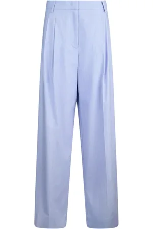 Liu Jo Femme, Pantalons, Violet, Taille: 36 FR Mélange Coton Lin Style Moderne