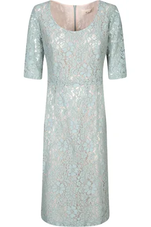 BLANCA Femme, Robes, Vert, Taille: 38 FR Robe Midi en Dentelle Verte