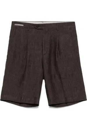 corneliani Homme, Shorts, Brun, Taille: 2XL Pantalon en lin marron élégant