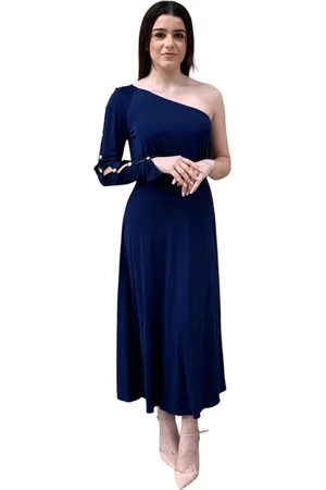 Elisabetta Franchi Femme, Robes, Bleu, Taille: 38 FR Robe Chic 100%Vi