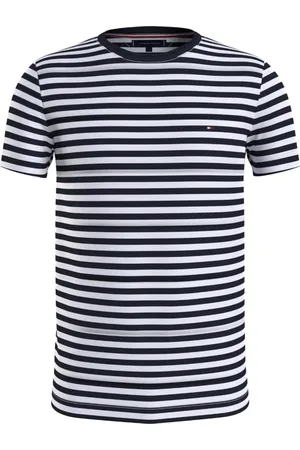 Tommy Hilfiger Homme, Tops, Multicolore, Taille: 2XL Pinstripe Crew Neck T-Shirt