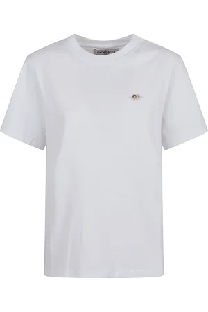 Fiorucci Femme, Tops, Blanc, Taille: 38 FR T-shirt Blanc avec Patch Angel