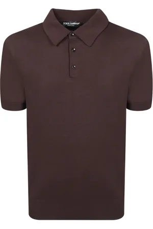 Dolce & Gabbana Homme, Tops, Brun, Taille: M Pull Polo Marron Style Décontracté Élégant