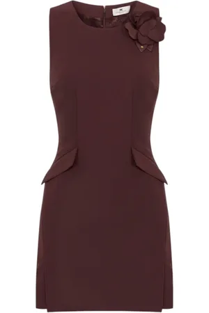 Elisabetta Franchi Femme, Robes, Brun, Taille: 38 FR Haut élégant 96%Pl 4%Ea