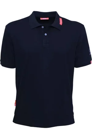 sunseeker Homme, Tops, Bleu, Taille: 2XL Polo Classique Bleu avec Détails Fluorescents