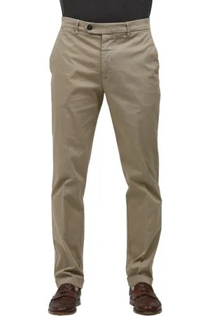 Berwich Homme, Pantalons, , Taille: L Pantalon en coton stretch coupe relaxée et jambe courte