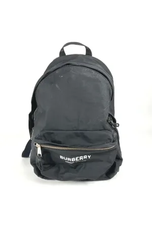 Burberry Femme, Pre-owned, Blanc, Taille: ONE Size Pre-owned Nylon sacs-dos
