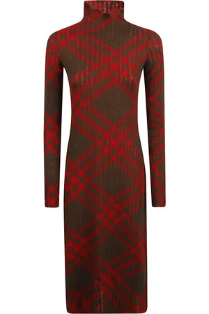 Burberry Femme, Robes, Rouge, Taille: 40 FR Robe de jour en maille