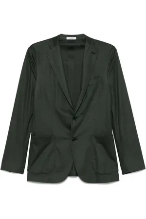 Boglioli Homme, Vestes, Vert, Taille: XL Blazer Vert en Cachemire et Soie Coupe Ajustée