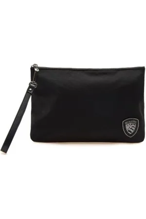 Blauer Femme, Accessoires, Noir, Taille: ONE Size Flow Pochette Sac à Main Tissu Synthétique Noir Couleur Unie