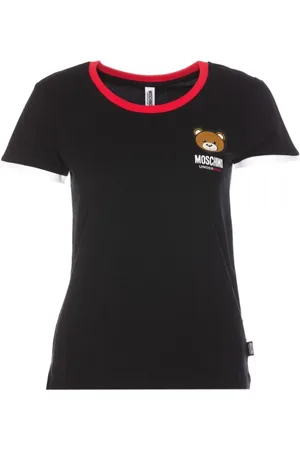 Moschino Femme, Tops, Noir, Taille: 42 FR T-shirt Teddy Bear en coton noir