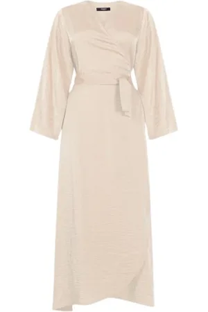 Jansen Amsterdam Femme, Robes, , Taille: 38 FR Robe Longue en Wrap Sable
