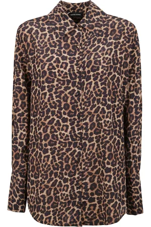 ANINE BING Femme, Blouses et Chemises, Brun, Taille: 40 FR Chemise oversize à imprimé léopard