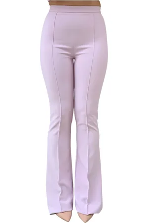 Elisabetta Franchi Femme, Pantalons, Rose, Taille: 42 FR Mélange élégant de polyester et élasthanne