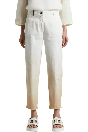 PESERICO SIGN Femme, Pantalons, , Taille: 34 FR Jean carotte en gabardine de coton stretch