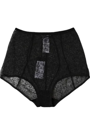 Dolce & Gabbana Femme, Sous-vêtements, Noir, Taille: 38 FR Culotte Girdle Taille Haute Logo Noir