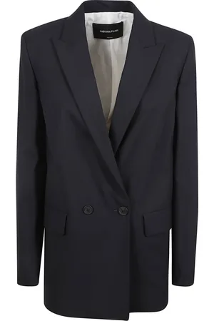 Fabiana Filippi Femme, Vestes, Bleu, Taille: 36 FR Veste Croisée en Laine