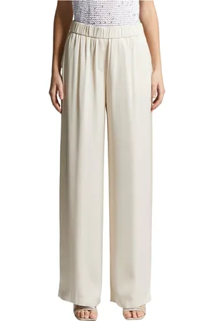PESERICO SIGN Femme, Pantalons, , Taille: 42 FR Pantalon palazzo en satin de viscose
