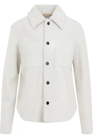 Bottega Veneta Femme, Vestes, Blanc, Taille: 38 FR Veste Shearling Blanche Aw24