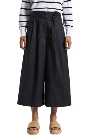 PESERICO SIGN Femme, Pantalons, Bleu, Taille: 34 FR Pantalon en satin de coton stretch