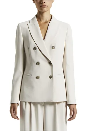 PESERICO SIGN Femme, Vestes, , Taille: 36 FR Blazer croisé en crêpe cady