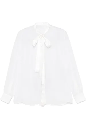 Dolce & Gabbana Femme, Blouses et Chemises, Blanc, Taille: 38 FR Chemise Blanche en Soie Style Élégant