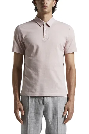PESERICO SIGN Homme, Tops, Rose, Taille: 2XL Polo en jersey piqué de coton mélangé