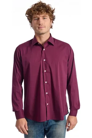 BALDININI Homme, Chemises, Brun, Taille: 4XL Chemise Homme en Coton Bordeaux