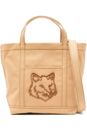 Maison Kitsuné Femme, Sacs, , Taille: ONE Size Sac Shopper en Coton Naturel
