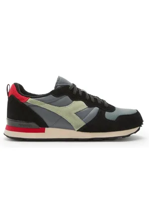 Diadora Homme, Chaussures, Gris, Taille: 40 EU Baskets Rétro-Running Noir Nylon Daim