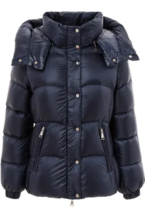 add Femme, Vestes, Bleu, Taille: 34 FR Doudoune Bleue en Polyamide avec Capuche