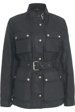 Belstaff Femme, Vestes, Noir, Taille: 40 FR Veste de terrain noire avec col haut