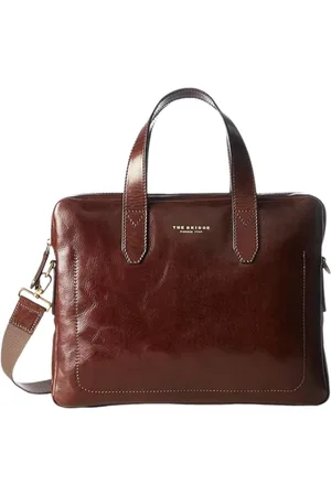 The Bridge Femme, Sacs, Brun, Taille: ONE Size Sac pour ordinateur portable en cuir italien marron unisexe