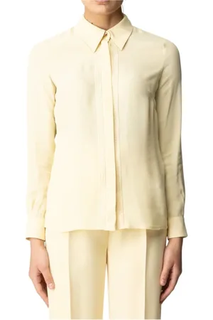 Elisabetta Franchi Femme, Blouses et Chemises, Jaune, Taille: 36 FR Robe Élégante 100%vi