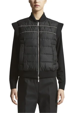 PESERICO SIGN Femme, Vestes, Noir, Taille: 42 FR Veste courte sans manches en duvet avec col bomber