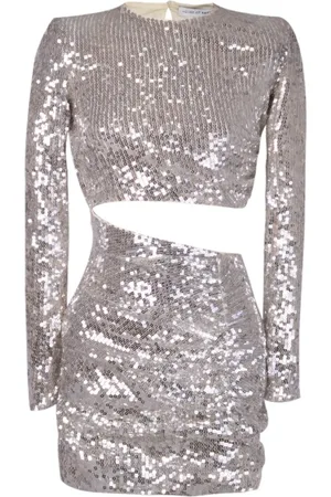 AMEN Femme, Robes, Gris, Taille: 36 FR Robe Élégante