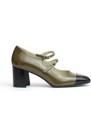 Carel Femme, Chaussures, Vert, Taille: 38 1/2 EU Escarpins à Bride Verte Style Élégant