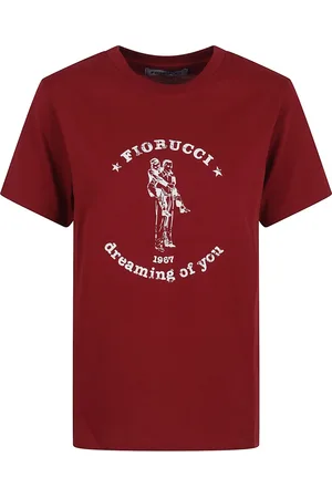 Fiorucci Femme, Tops, Rouge, Taille: 38 FR T-shirt Bordeaux Dreaming of You