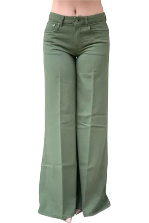 Dondup Femme, Pantalons, Vert, Taille: W29 Mélange Coton Pantalon Femme Élégant Mode