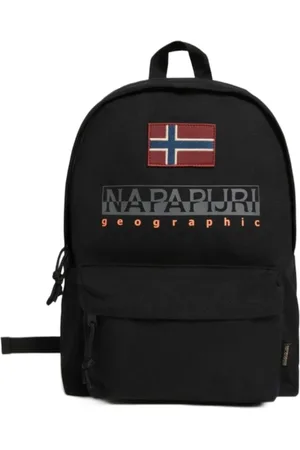 Napapijri Homme, Sacs, Noir, Taille: ONE Size Sac à Dos en Coton Noir avec Logo