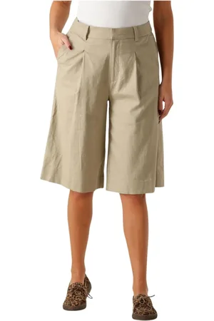 Gestuz Femme, Shorts, Vert, Taille: 38 FR Shorts en Lin Vert Mode Femme