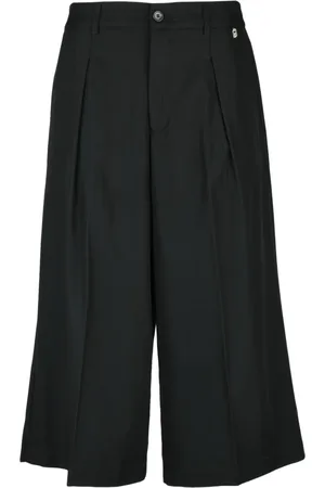 Liu Jo Femme, Pantalons, Noir, Taille: 38 FR Pantalon Court avec Poches et Fermeture Éclair